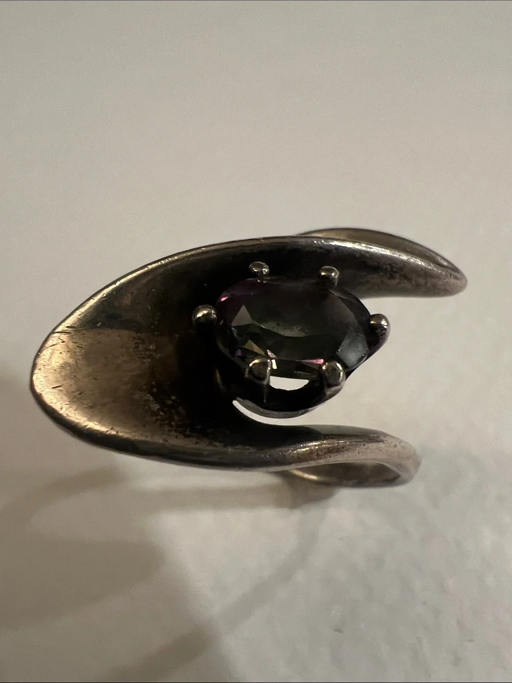 Sterling Silver Liquid Swirl Mystic Topaz Ring